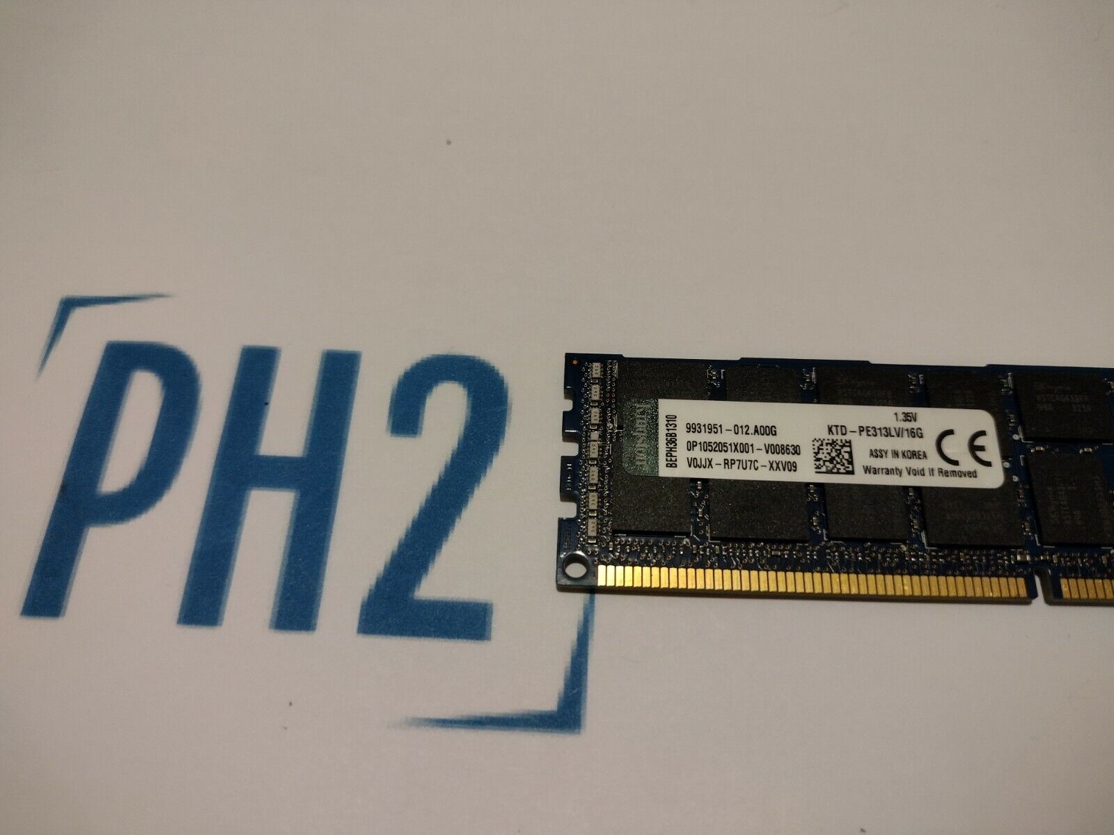 KINGSTON KTD-PE313LV/16G 16GB 2RX4 PC3L-10600R DDR3 1.35V MEMORY MODULE