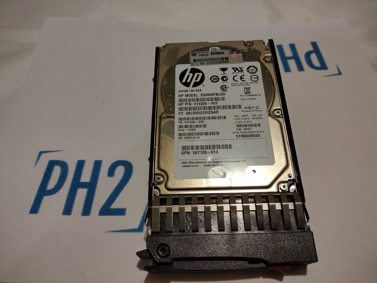 HPE 581286-B21 619286-003 581311-001 EG0600FBLSH 600GB 10K 6Gb/s SAS G6 G7 TRAY