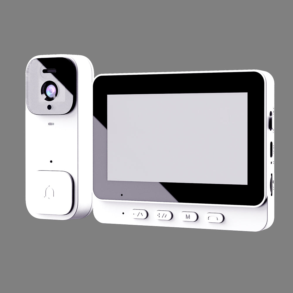 Smart Visual Intercom Video Doorbell PIR Motion Infrared Night Vision + Wireless Chime+Overall device waterproof+WIFI FREE Cloud Save